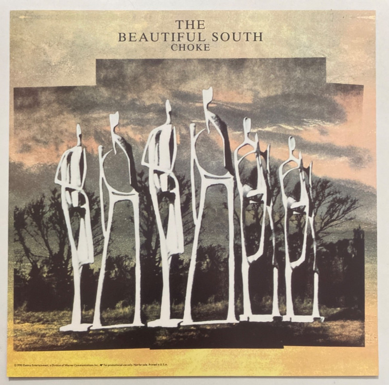 Beautiful South Choke Original Poster Flat Promo Art 1990 12" X 12"