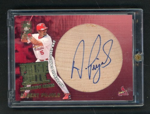 2003 Topps Prime Cuts Albert Pujols Cardinals Game-Used Bat Patch AUTO /50