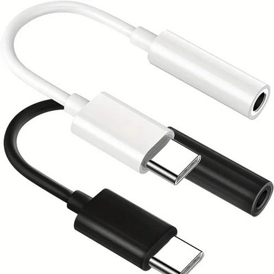 USB C To 3.5mm Audio Adapter Aux Headphone Jack Dongle Cable For Phone