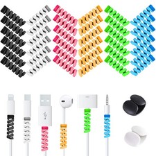 36 PCS Cable Protectors for iPhone iPad Charger 36pcs 2clips, Multi-Colored