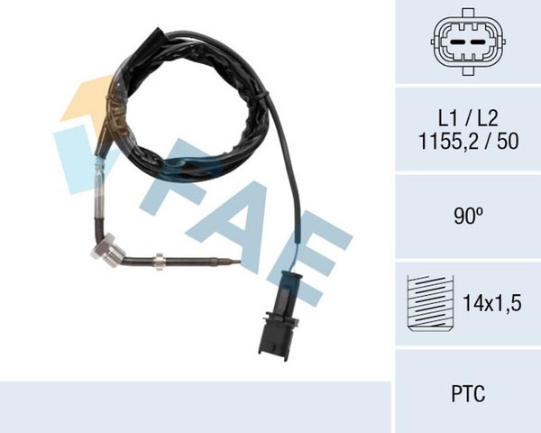 Sensor Abgastemperatur FAE 68123 M14X1,5 FüR Opel Astra GTC A04 L70 Caravan A05-image