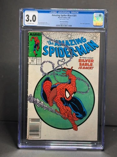 CGC 3.0 Amazing Spider-Man 301 Newsstand Todd McFarlane