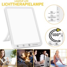Tageslichtlampe 10000 Lux – Lichttherapie Lampe Mit 3 Farbtemperaturen, 10 Helligkeitsstufen, Timer, UV-frei