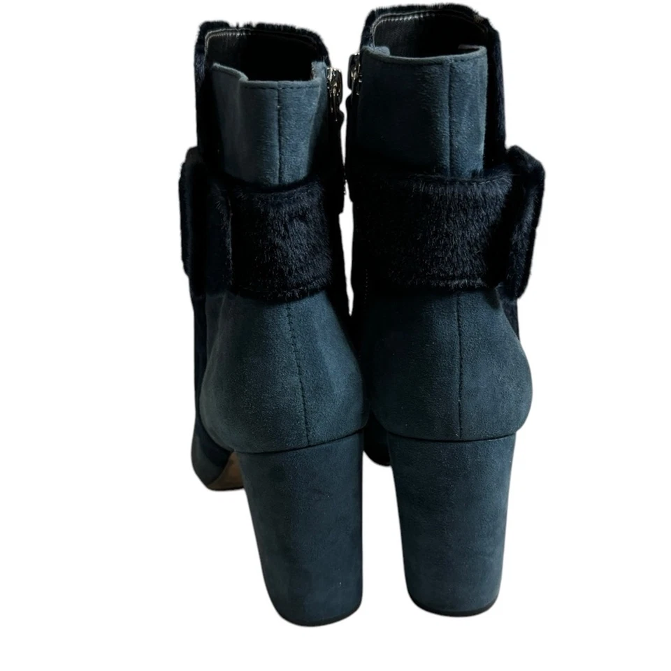 Botas con tacón de cuero gamuza azul marino Avec Les Filles para mujer talla 6,5 M Foto 3 de 4