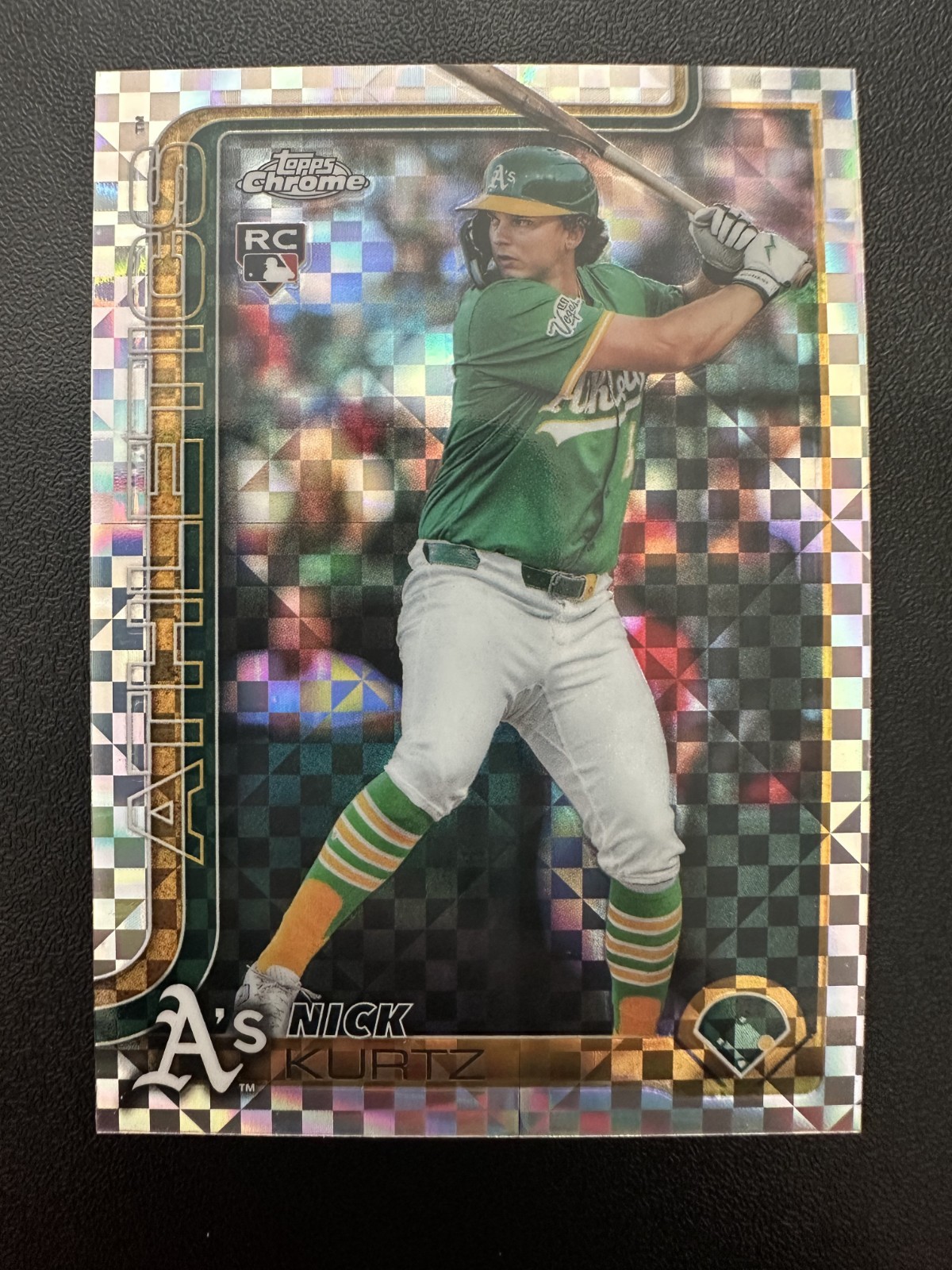 2025 Topps Chrome Update #USC178 Nick Kurtz X-Fractor Rookie RC Athletics