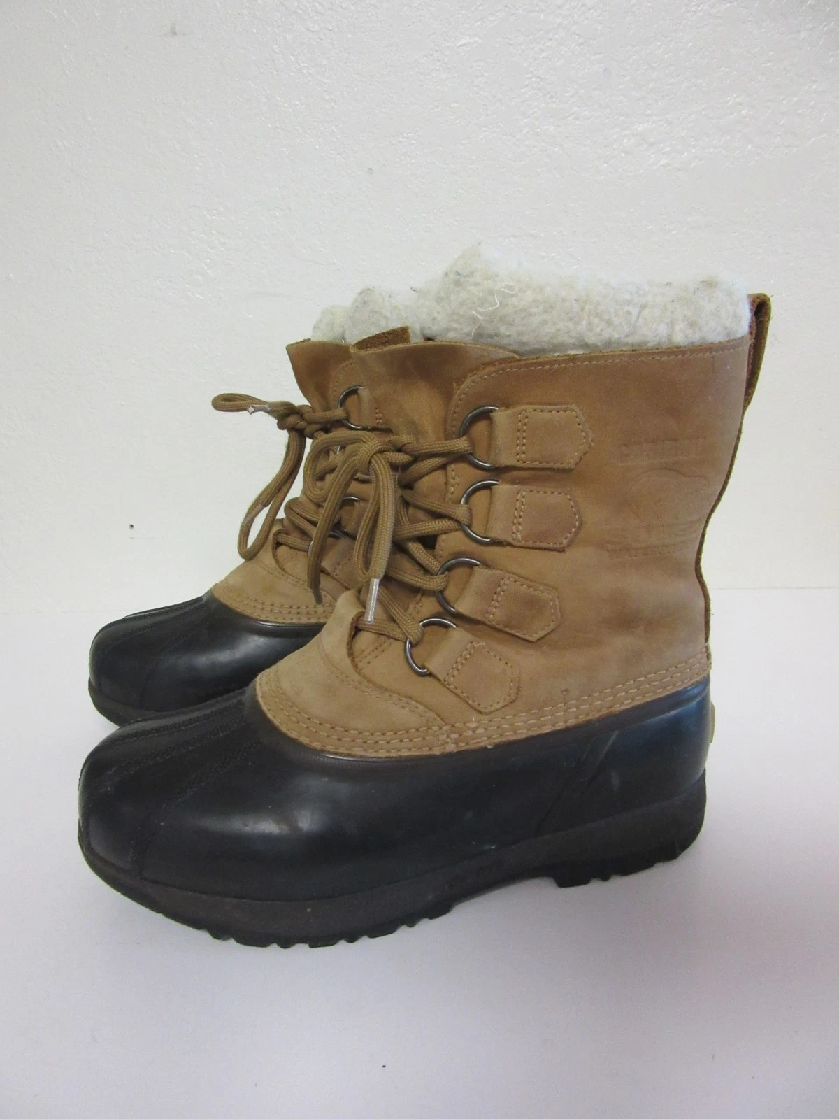 SOREL Caribou II Tan 7 Waterproof Snow Hiking Lace Up Lugged Sole Boots
