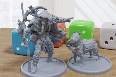 Zone Survivor Flint and Owl - 3D Printed Minifigures - Post Apocalyptic Miniatur