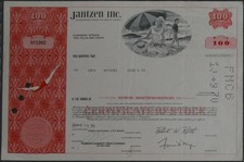 50 X Jantzen Inc. 1970er 100 Shares