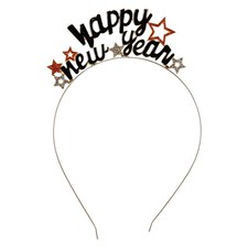 Happy New Year Headband Tiara Glitter Gold Star Headbands,Rhinestone New Year...