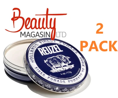 Reuzel Fiber Pomade 113g – Strong Hold Hair Styling Cream for Men (PACK OF 2)