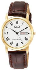 Unused CITIZEN Q Q A206-107 White Date Day Of The Week Men's Watch in Box