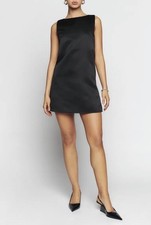 REFORMATION Women’s Mini dress Sarena /Satin Black NAIA Sz 10