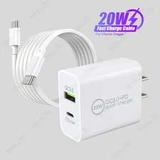 Type C To USB C Fast Charger Cable For iPhone Air 17 16 15 Samsung PD 20W Block