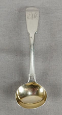 British Possibly John Nixon London Sterling Silver Gold Washed Salt Spoon C.1813