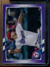 2021 Topps Chrome Update Dane Dunning Purple Refractor Rookie Rangers #USC9