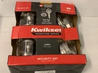 Kwikset Juno Security Set Keyed Entry Door Knob & Deadbolt Combo Pack Satin Nick