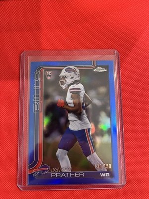 2025 Topps Chrome - Rookies Kaden Prather #394 Blue Refractor /150 (RC)