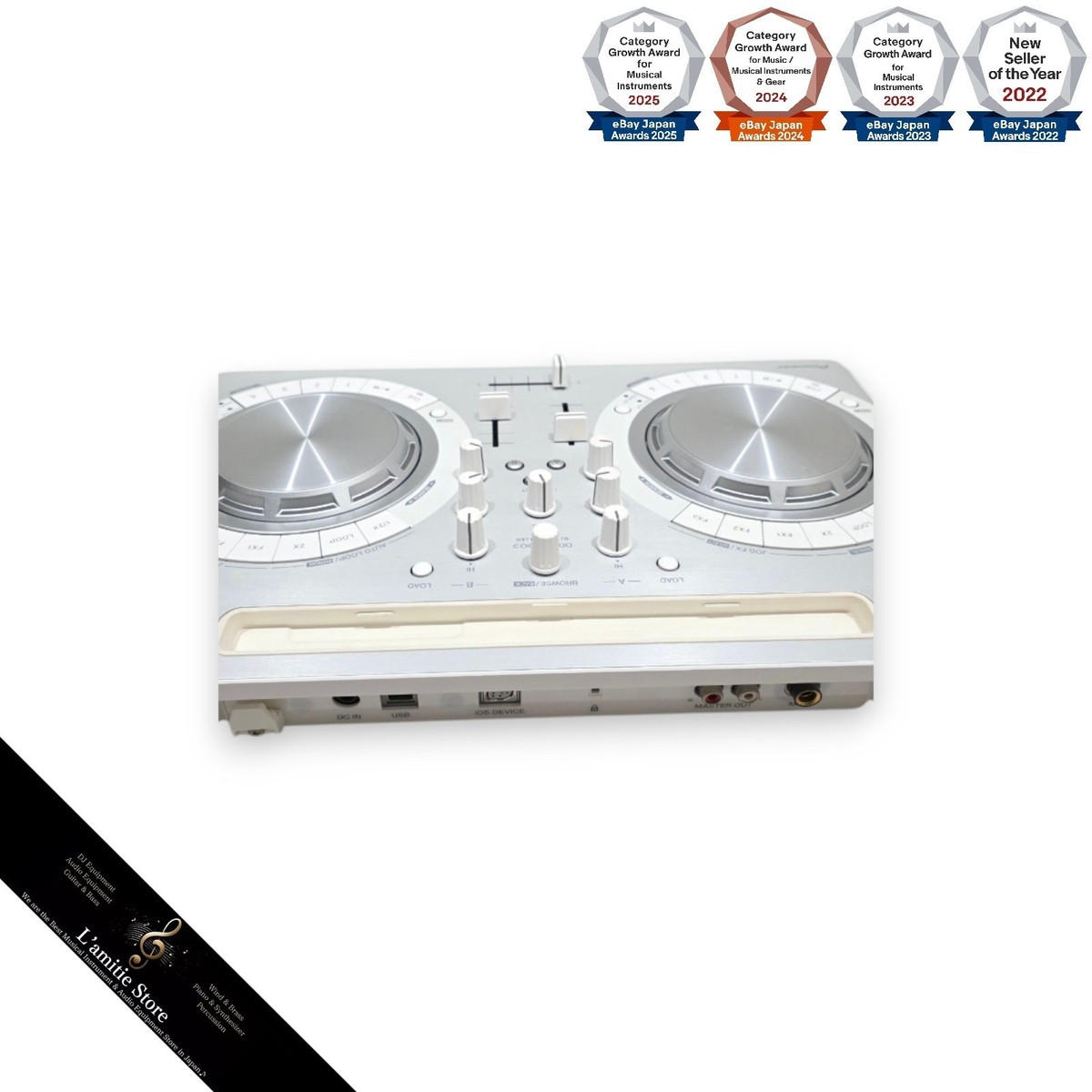 Pioneer DDJ-WEGO3-W White Compact DJ Dual Deck Controller