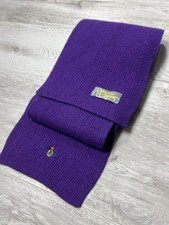 Vivienne Westwood Ribbed Scarf Muffler Embroidered Orbs Logo