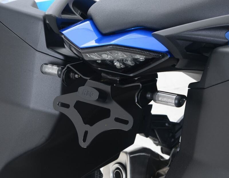 Support de plaque R&G noir Kawasaki Z1000SX anti-vibrations robuste