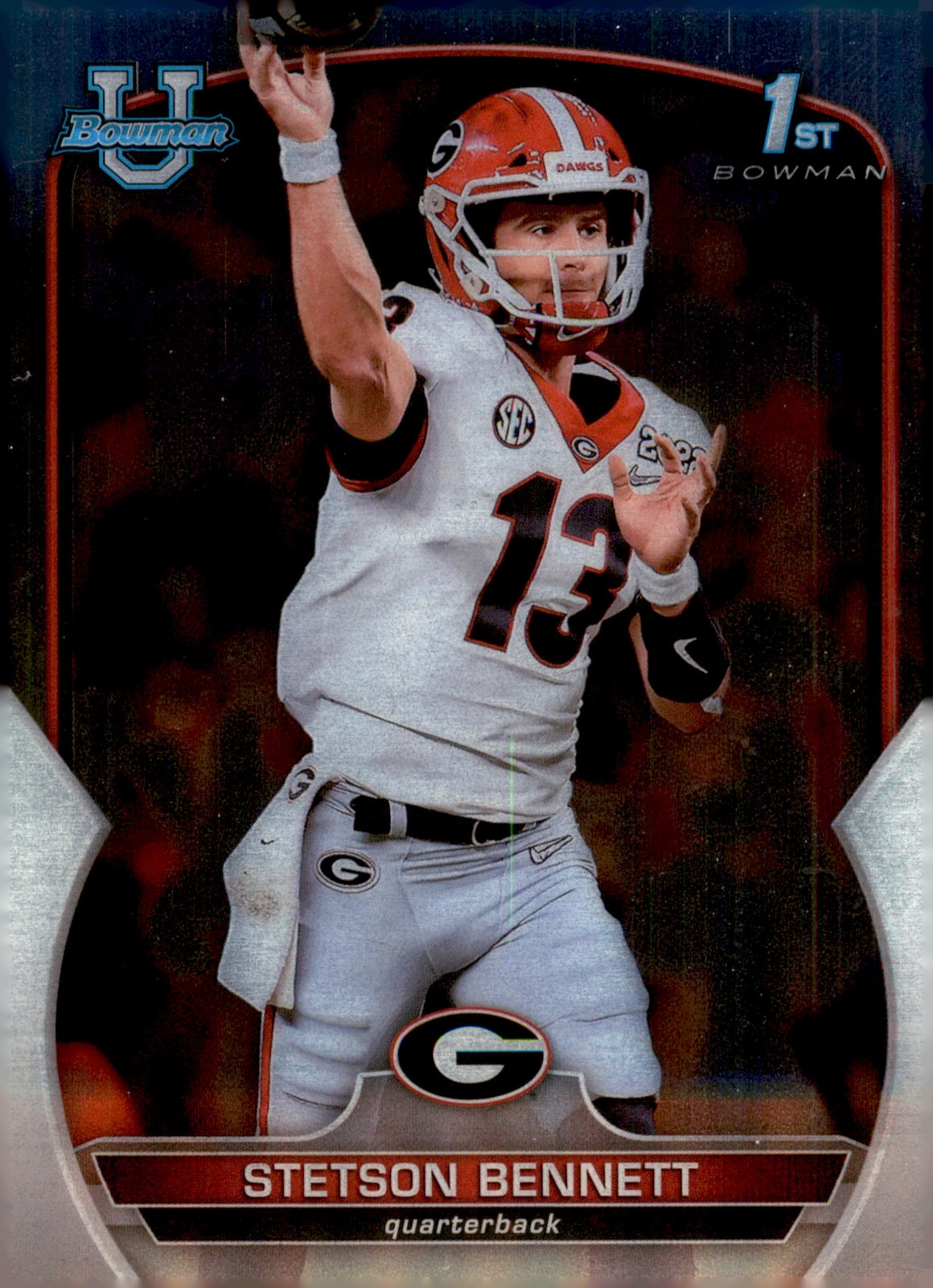 2022 Bowman University Chrome #39 Stetson Bennett