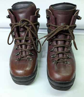 vintageトルコラグ ブラウン 44×126 Scarpa VINTAGE Brown Leather Hiking Boots 66001 BX Made in Italy