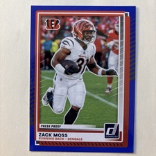 2025 Panini Donruss - Zack Moss #123 Press Proof Blue - BENGALS 