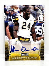 AKEEM DAVIS-CAITHER RC YELLOW AUTO ~ 2020 LEAF DRAFT AUTOGRAPH #BA-ADG ~ BENGALS