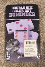 Double Six Color Dot Dominoes Set Classic Games SET of 28 Missing/Damaged Pack