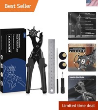 Multifunctional Revolving Punch Plier Set - Perfect for Leather Fabric Crafts