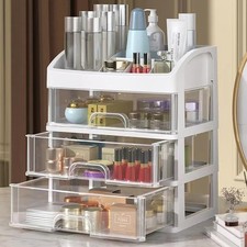 Makeup Organizer with 3 Drawers, Cosmetic Display Cases, Makeup Storage Box ...
