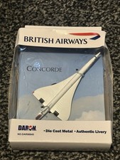 BRITISH AIRWAYS CONCORDE DIECAST METAL AIRLINER DARON NEW/DAMGED BOX