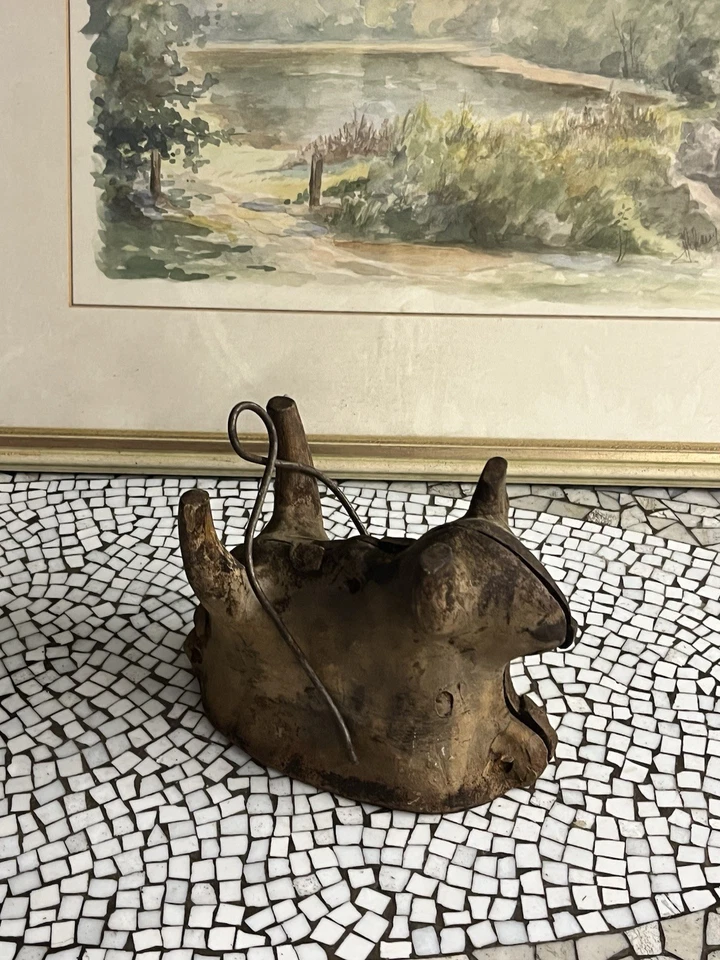 Antike Backform, Schokoladenform, " OSTERLAMM ", Gussform, Keramik, um 1900 - Bild 3 von 4