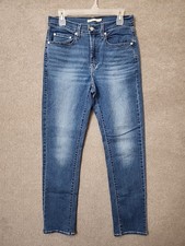 Levis 724 High Rise Straight Jeans Womens 30 Blue Medium Wash Stretch