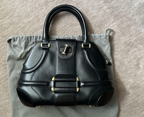 Alexander McQueen Designer Leather Zip Bag Italy w/ Dust Bag Authentic Japan