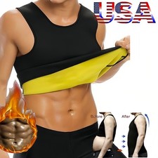 Men Gynecomastia Compression Shirt Sauna Vest Fitness Body Shaper Sweat Tank Top