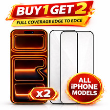 Full Cover Glass Screen Protector For iPhone 11 12 13 14 15 16  17 Pro MAX