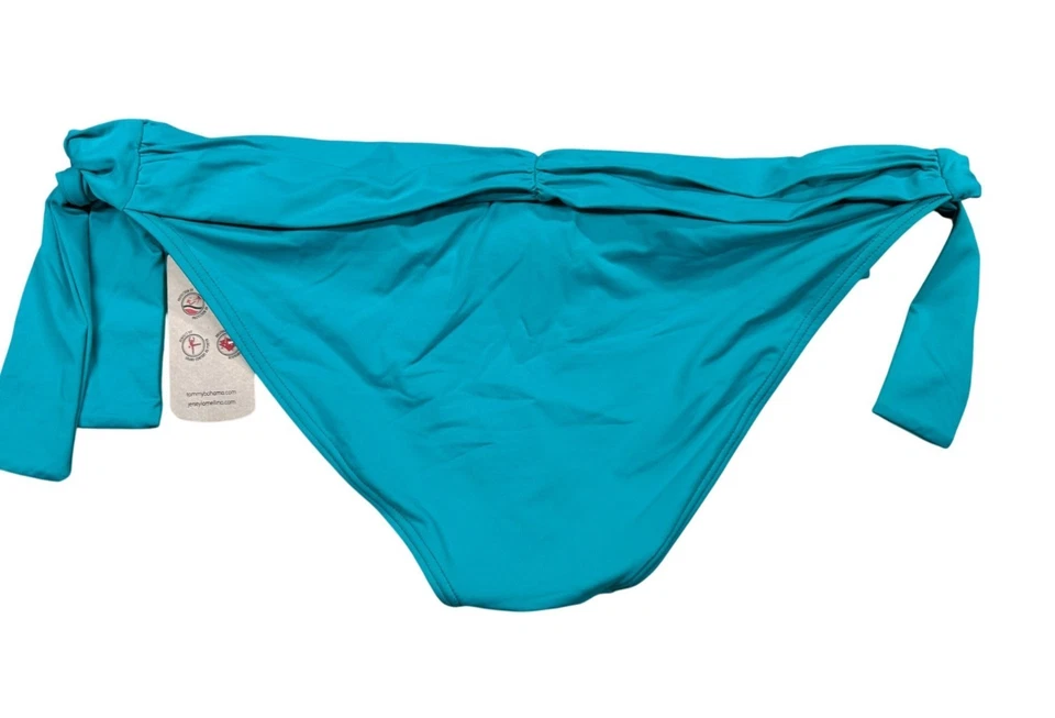 Tommy Bahama Bikini Bottom Womens Medium Shirred Tie Side Hipster Swim Ming Jade - Image 2 of 4