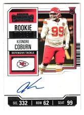 2023 Keondre Coburn Contenders Rookie Ticket  Auto  RC     #294 (H8)