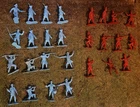 Marx VINTAGE Sons of Liberty Toy Soldiers. Lot of 27 figures.  1/32  54 mm