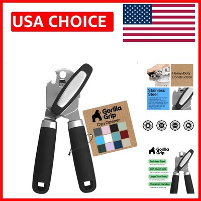 Ultimate Stainless Steel Manual Can and Bottle Opener with Soft Grip Handles