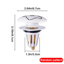 1Pcs Washbasin Sink Drain Plug, Press Type Washbasin Sink, Anti-Odor Plug, Bounc