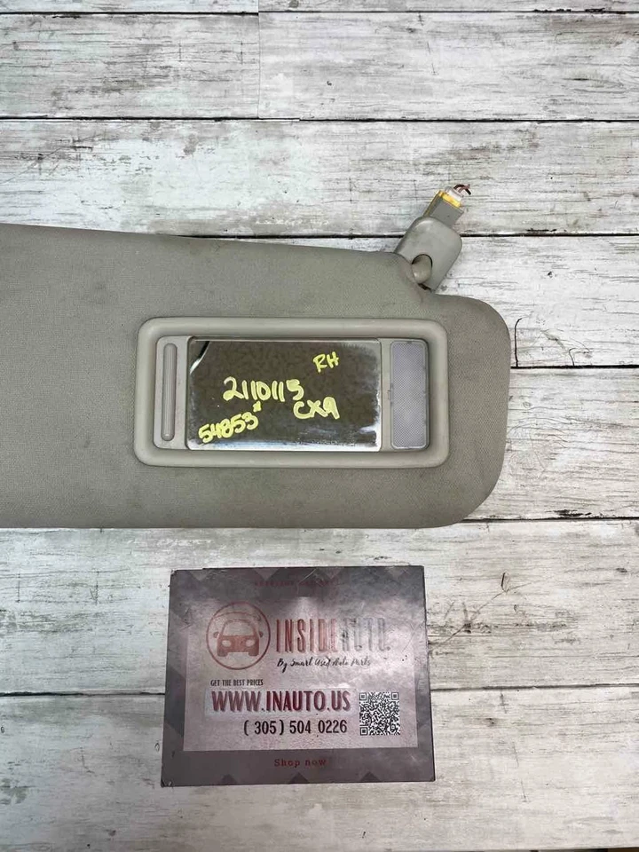 2019 MAZDA CX9 SUN VISOR RIGHT PASSENGER SIDE GRAY ASSY OEM RH - Image 4 of 4