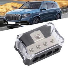 Power Distribution Block 1 Way in 4 Ways Out Car Audio Stereo Amp Splitter