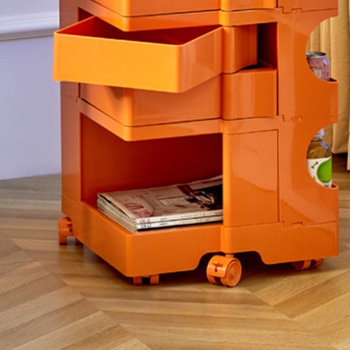 Portable 2 Tier Bedside Cabinet Storage Cabinet 360° Rotating Small Coffee Table - Picture 2 of 8