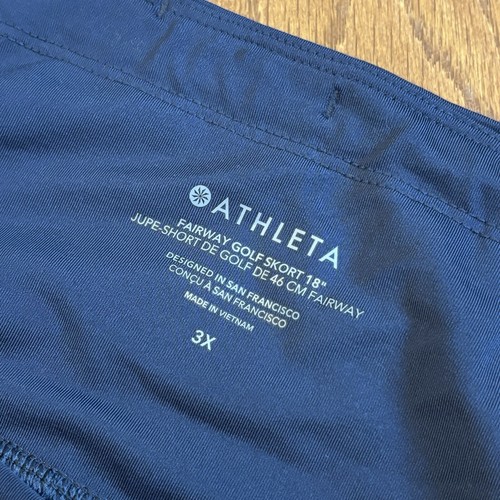 Womens Athleta Fairway Golf Skort 18" Stretch Pockets Navy Blue sz 3X - Picture 6 of 10