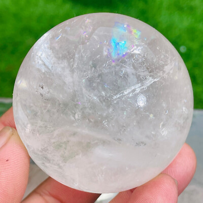 327g Natural Clear Crystal Quartz Stone Meditation Healing Energy Sphere Ball