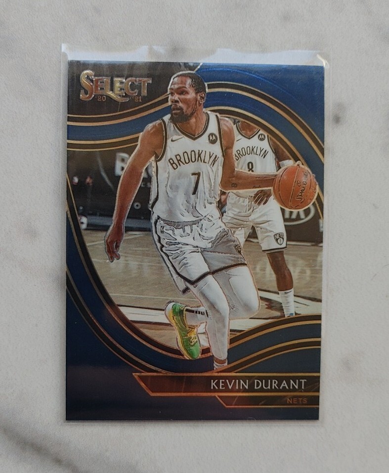 2020-21 Panini Select NBA Blue Courtside Kevin Durant #259 Brooklyn Nets