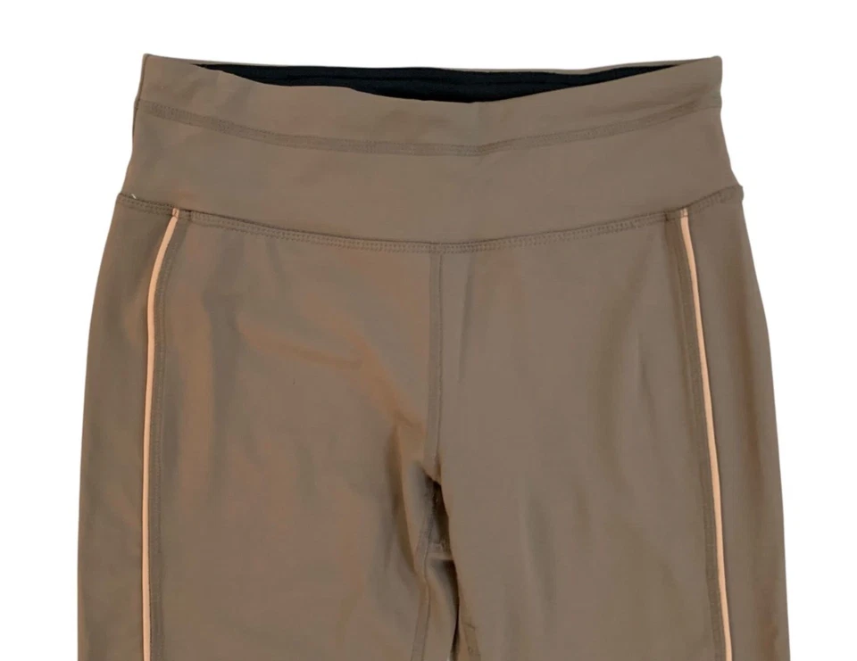 Catherine Malandrino Women's size M Tan Activewear Leggings Zipper Pocket - Image 2 of 4
