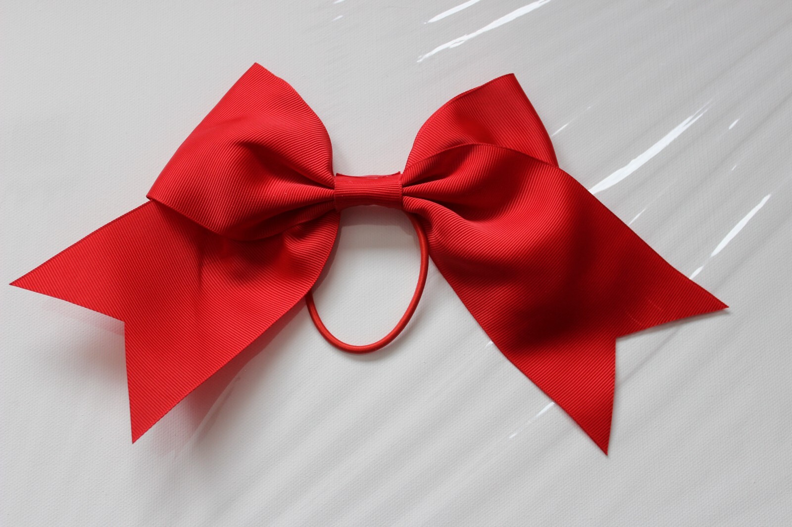 Red Cheer Ribbon Red Large Cheer Bow Pony Tail Ribbon Girls Hair Bows Cheerleading Dance ...
